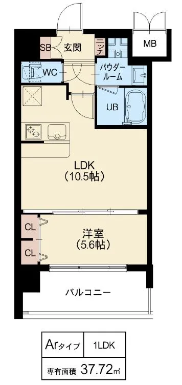 スプランディッド梅田北：Arタイプ
