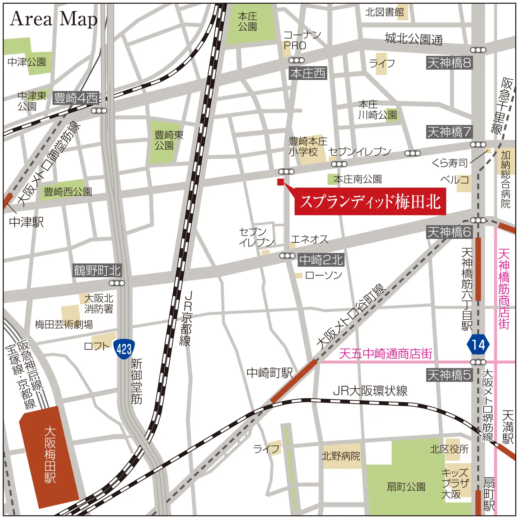 スプランディッド梅田北：地図