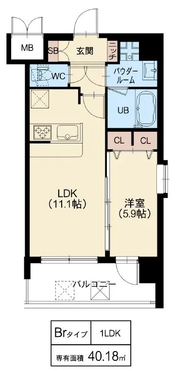 スプランディッド梅田北：Brタイプ