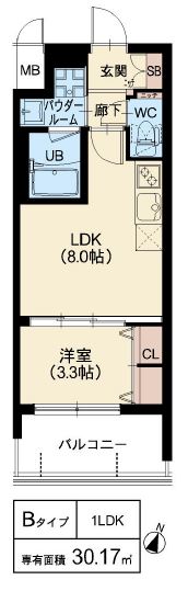 スプランディッド中之島DUE：Bタイプ