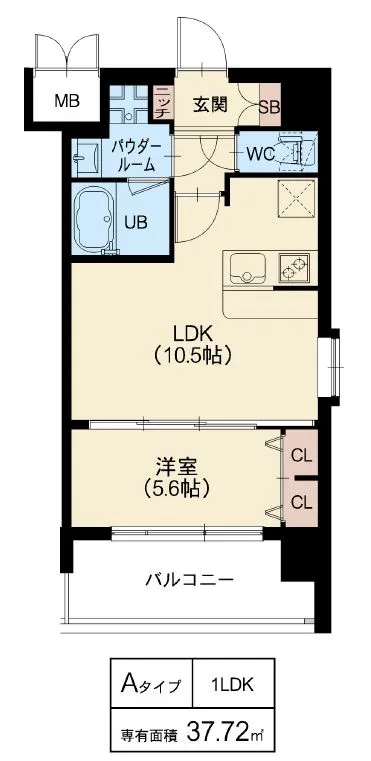 スプランディッド梅田北：Aタイプ