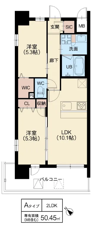 スプランディッド中百舌鳥：Aタイプ