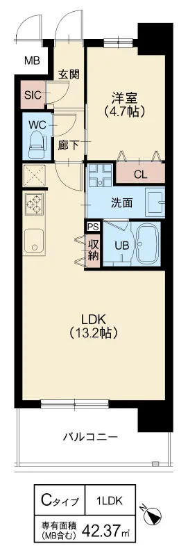 スプランディッド中百舌鳥：Cタイプ