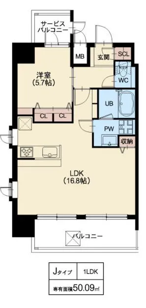 スプランディッド十三本町：Jタイプ