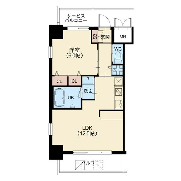 スプランディッド新大阪キャトル：間取り