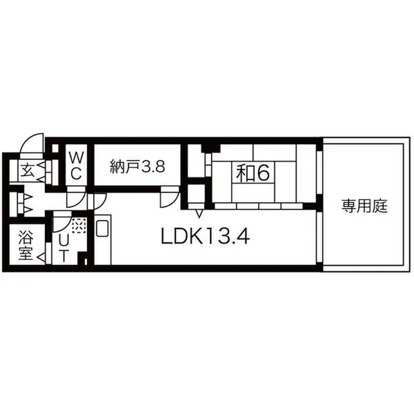 パインフィールド吉祥院：1LDK＋S間取り