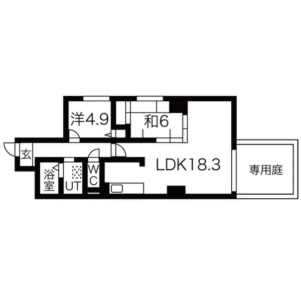 パインフィールド吉祥院：2LDK間取り