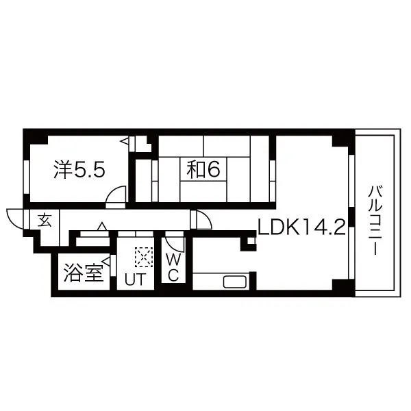 パインフィールド吉祥院：2LDK間取り