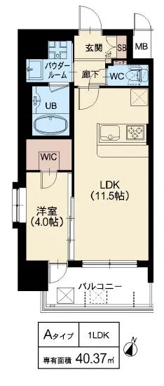スプランディッド中之島DUE：Aタイプ