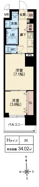 スプランディッド堀江：Hタイプ
