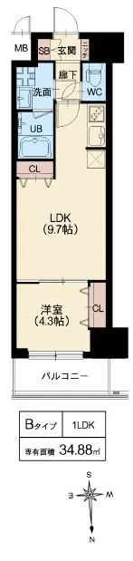 スプランディッド堀江：Bタイプ