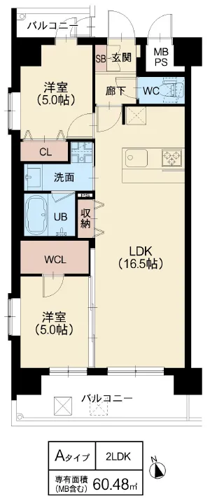 スプランディッド難波WESTⅢ：Aタイプ