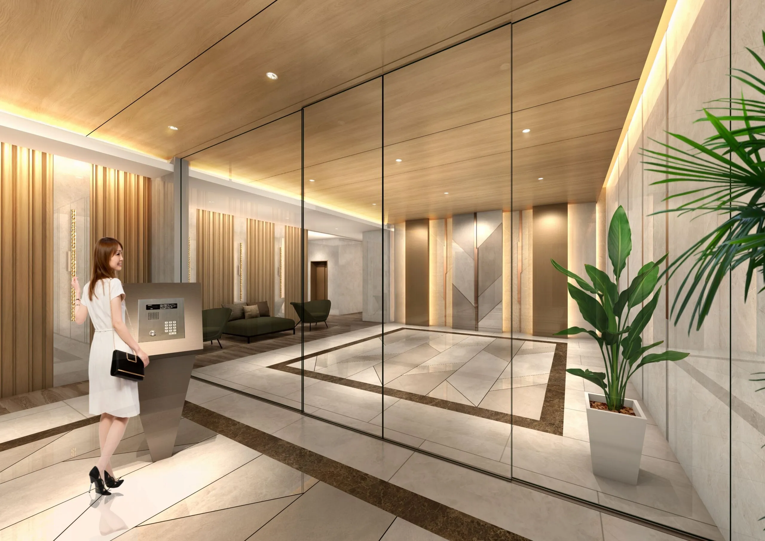 スプランディッド江坂Ⅲ：エントランス