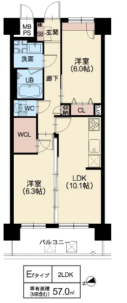 スプランディッド難波WESTⅡ：Erタイプ