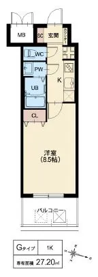 スプランディッド京橋EAST：Gタイプ