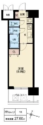 スプランディッド京橋EAST：H1rタイプ