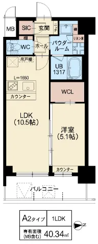 スプランディッド江坂Ⅲ：A2タイプ