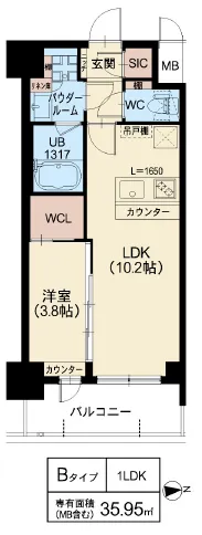 スプランディッド江坂Ⅲ：Bタイプ