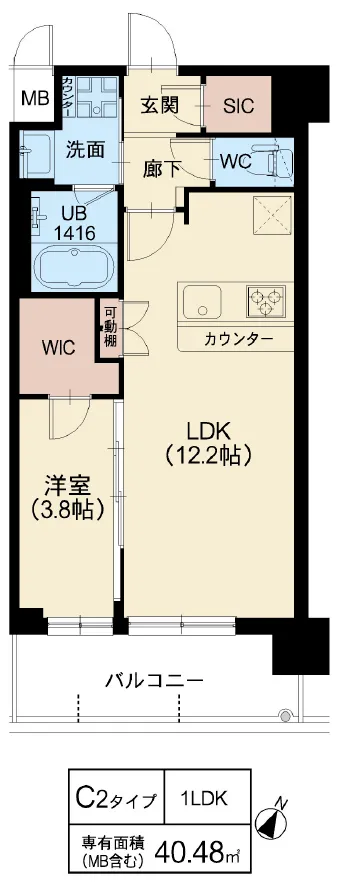 スプランディッド弁天町：C2タイプ