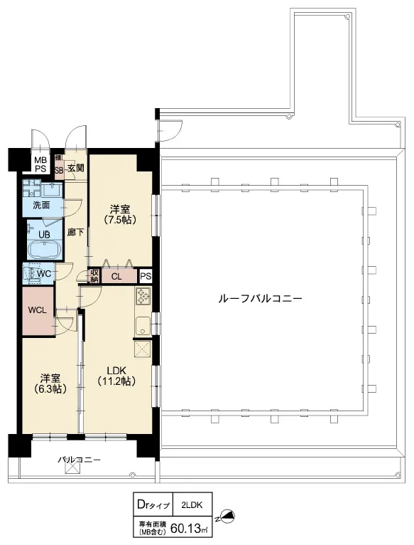 スプランディッド難波WESTⅡ：Drタイプ