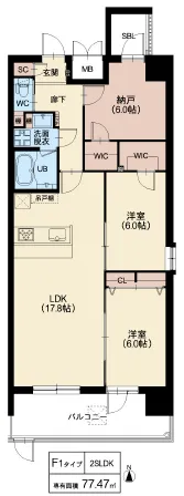 スプランディッド江坂DUE：F1タイプ