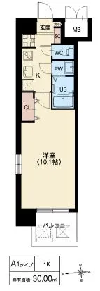 スプランディッド京橋EAST：A1タイプ