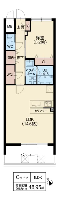 スプランディッド福島WEST：Cタイプ