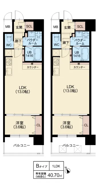 スプランディッド福島WEST：Bタイプ