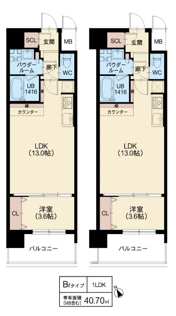 スプランディッド福島WEST：Brタイプ