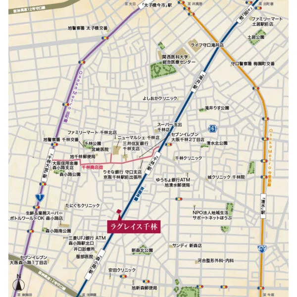 LA GRACE SENBAYASHI：：周辺マップ