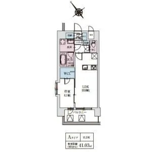 LA GRACE SENBAYASHI：間取り図（Aタイプ）