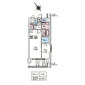 LA GRACE SENBAYASHI：間取り図（Arタイプ）