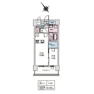 LA GRACE SENBAYASHI：間取り図（Bタイプ）