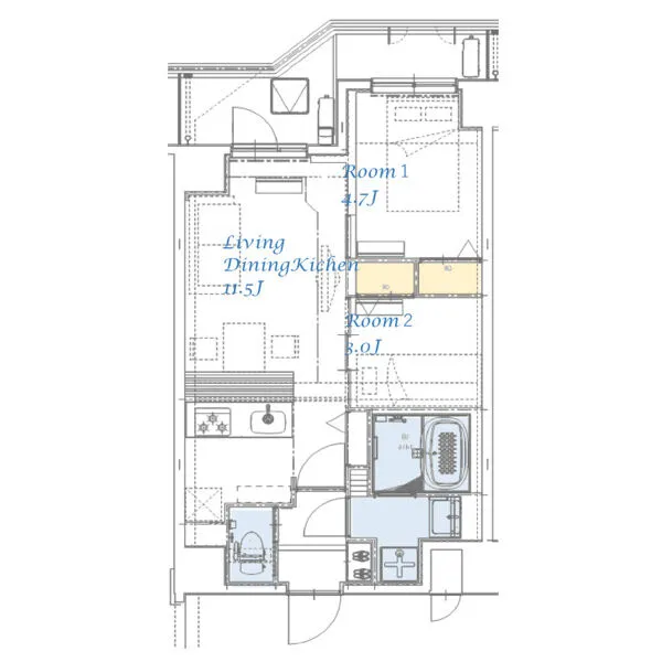 スプランディッド大島：間取り図（Bタイプ）