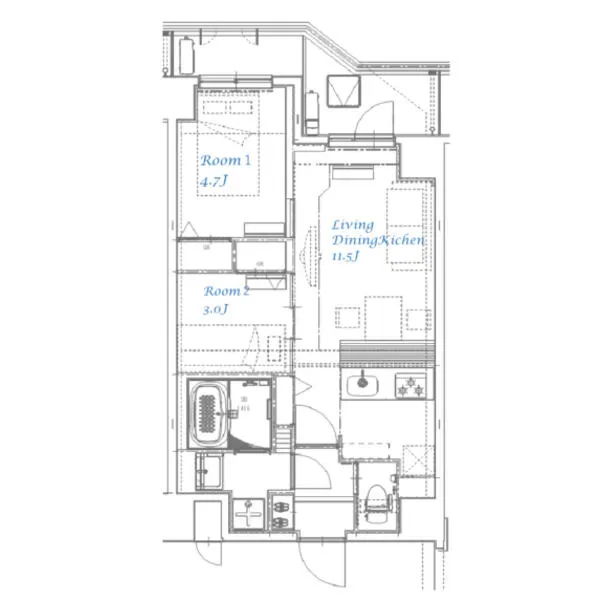 スプランディッド大島：間取り図（B'タイプ）