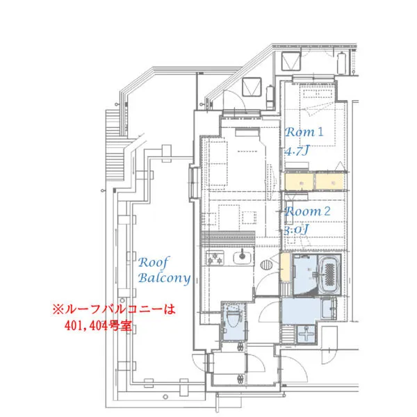 スプランディッド大島：間取り図（Eタイプ）