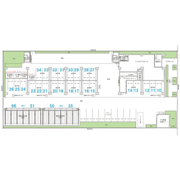 スプランディッド梅田グランノース：駐車場・駐輪場